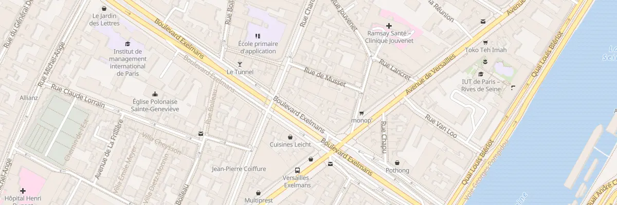 Plan du 32 Bd Exelmans à Paris 16e Arrondissement