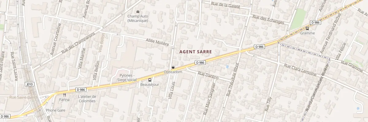 Plan du 61B Av de l’Agent Sarre à Colombes