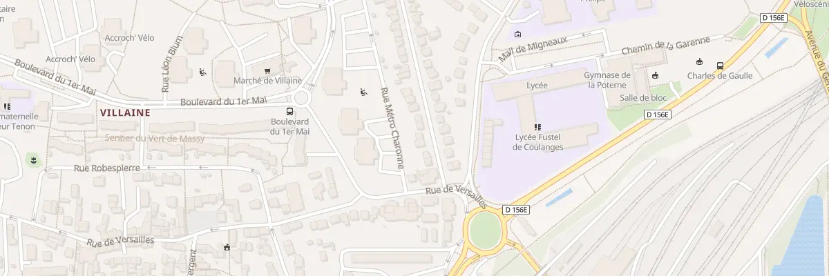 Plan du 9 Rue Jeanne d’Arc à Massy