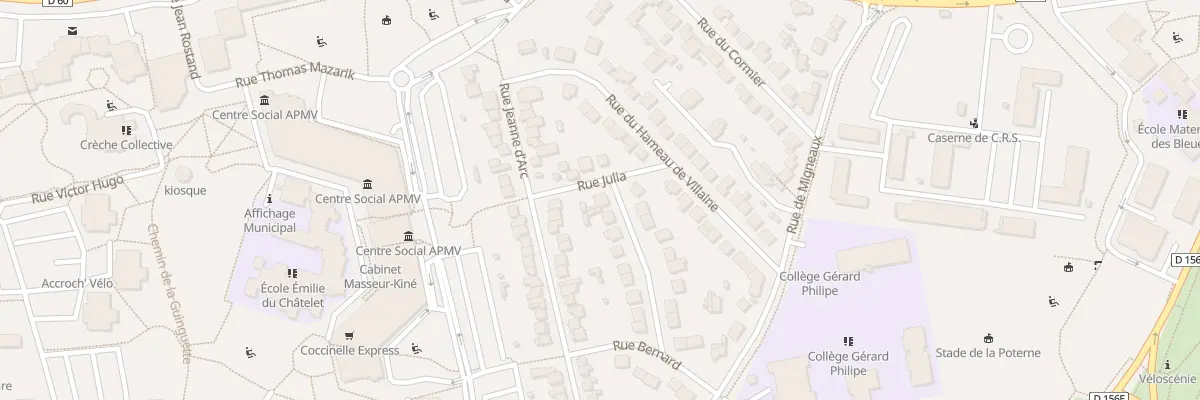 Plan du 2 Rue Paul Sperling à Massy