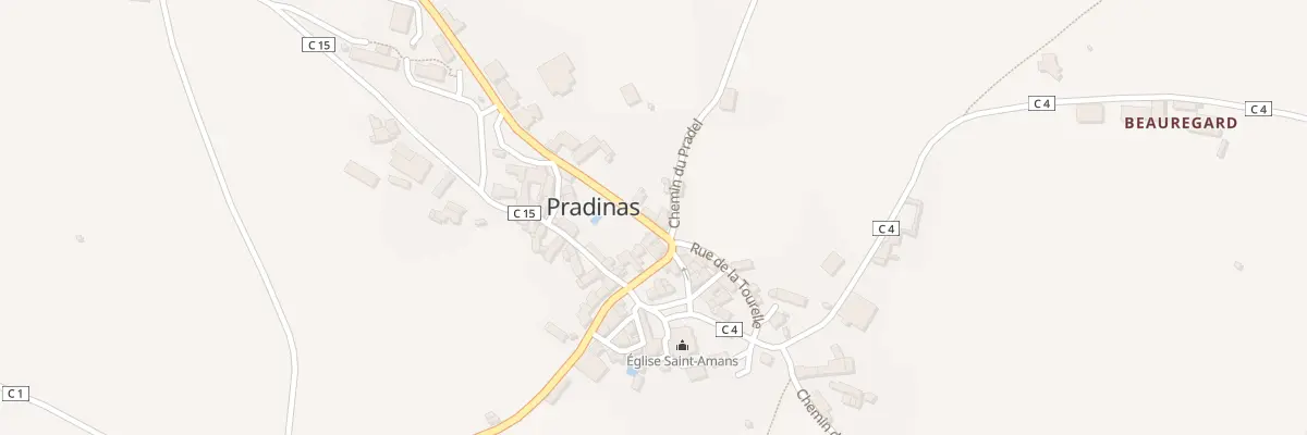 Plan du 5028 Pradinas à Pradinas