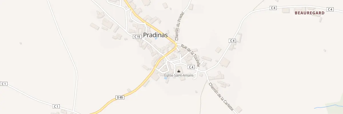 Plan du 5023 Pradinas à Pradinas