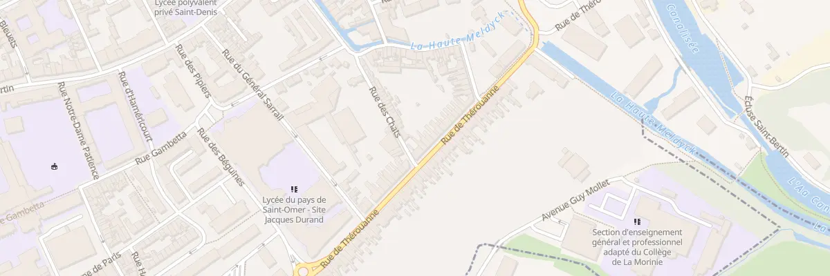 Plan du 56 Rue de Thérouanne à Saint-Omer