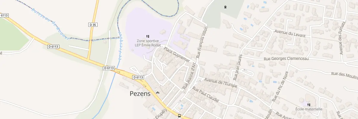 Plan du 7 Pl Guynemer à Pezens