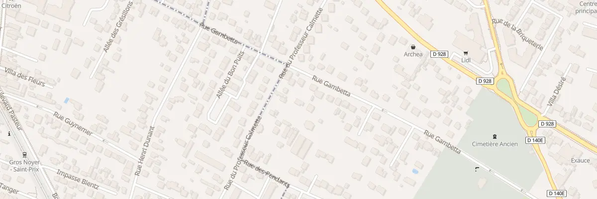 Plan du 45 Rue Gambetta à Eaubonne