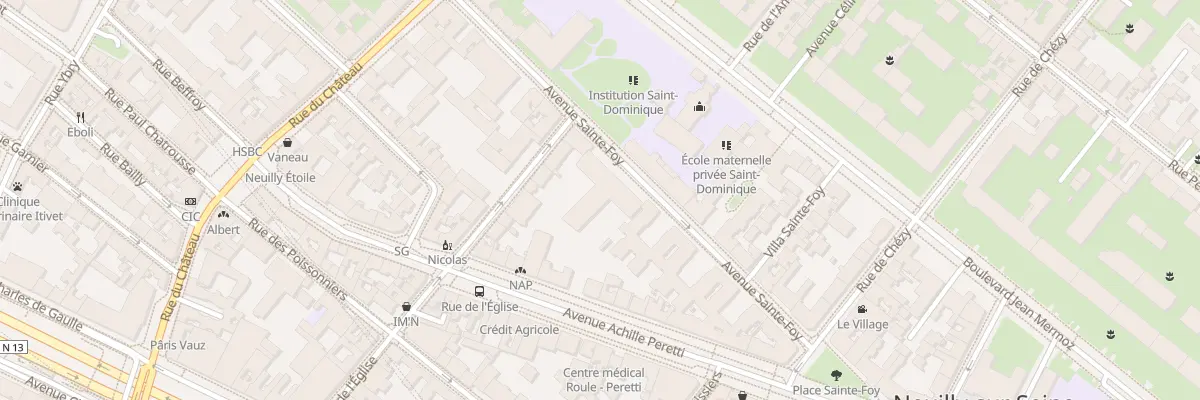 Plan du 23 Av Sainte-foy à Neuilly-sur-Seine