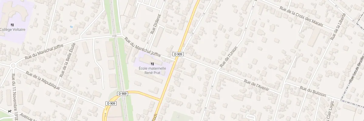Plan du 102 Rue du Marechal Foch à Sannois