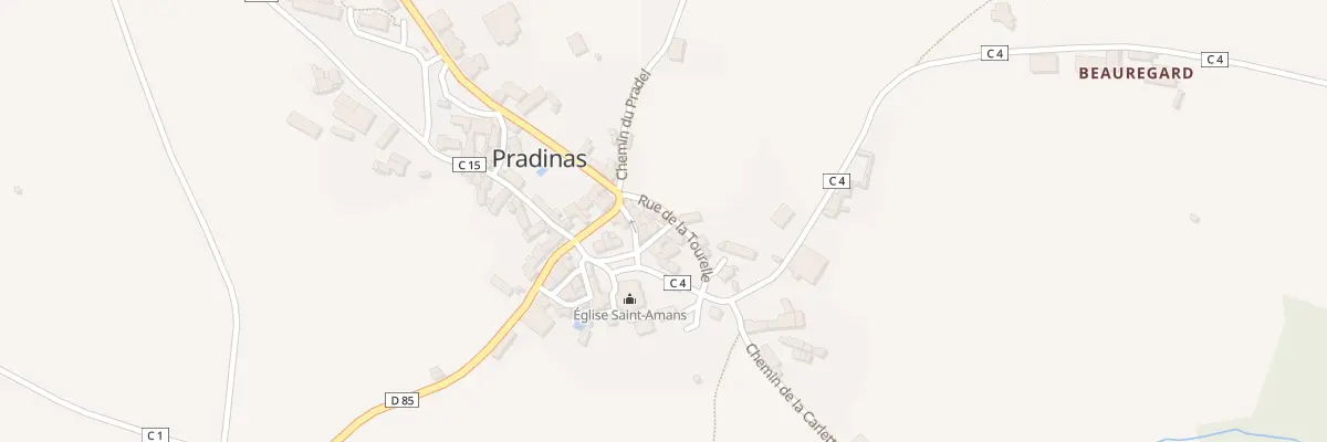 Plan du 5008 Pradinas à Pradinas