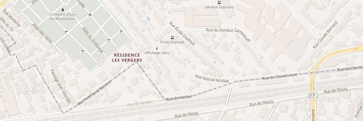 Plan du 9 Rue Marcel Sembat à Issy-les-Moulineaux