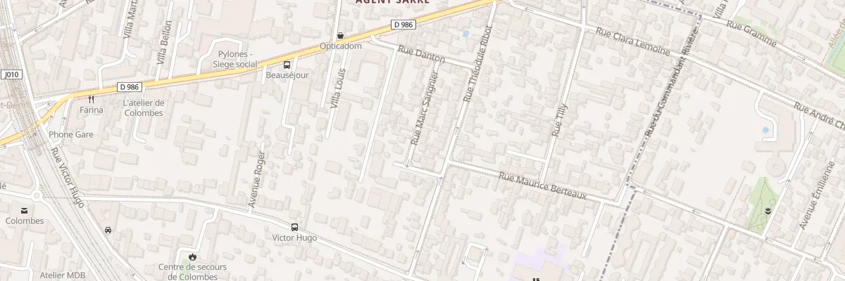 Plan du 12 Rue Marc Sangnier à Colombes