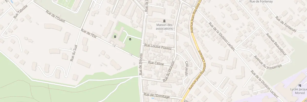 Plan du 2 Rue Louise Possoz à Clamart