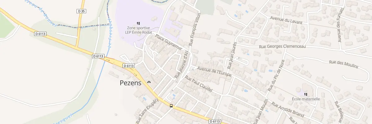 Plan du 21 Av de Verdun à Pezens
