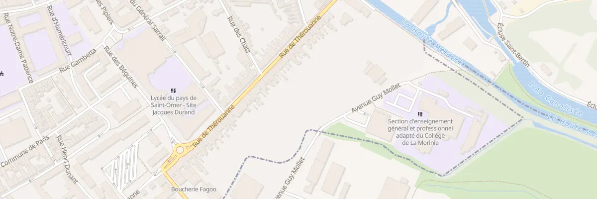 Plan du 129 Rue de Thérouanne à Saint-Omer