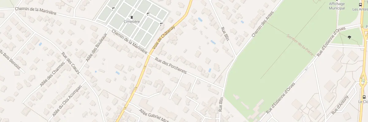 Plan du 14 Rue Porcherets à Verrières-le-Buisson