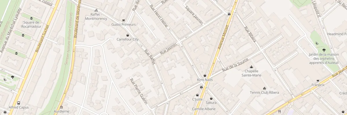 Plan du 25B Rue Jasmin à Paris 16e Arrondissement