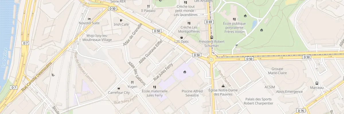Plan du 6 Rue Jules Ferry à Issy-les-Moulineaux