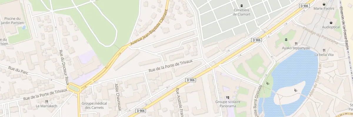 Plan du 10 Rue Porte de Trivaux à Clamart