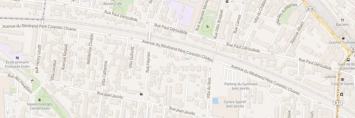 Plan du 55 Av R P Corentin Cloarec à Bois-Colombes