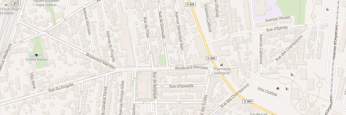 Plan du 93 Bd Marceau à Colombes