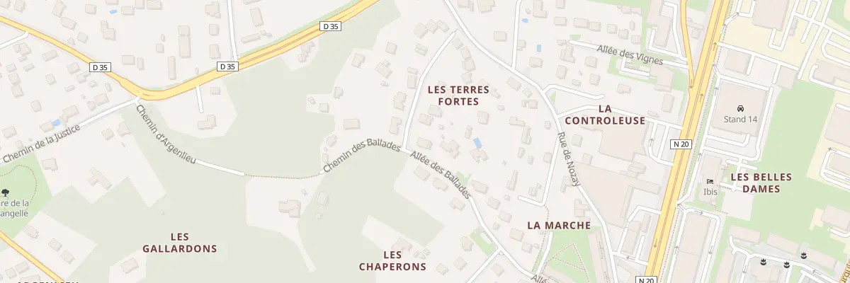 Plan du 20 All des Ballades à Montlhéry