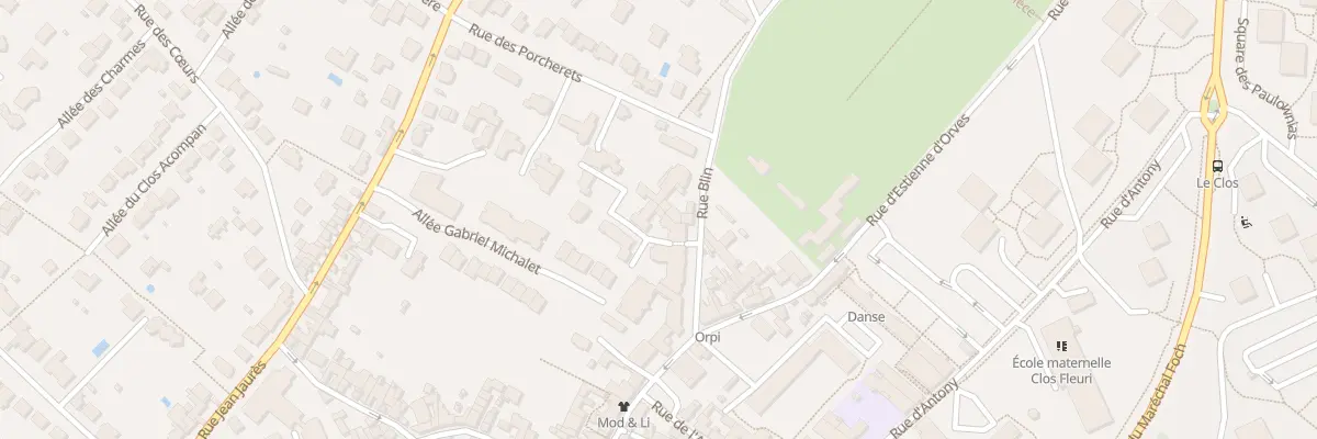 Plan du 3 Rue Blin à Verrières-le-Buisson