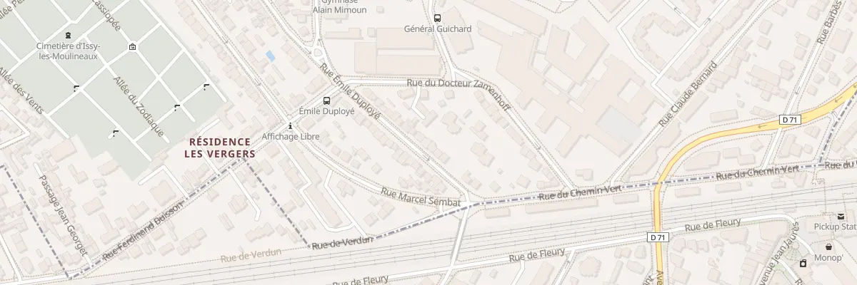 Plan du 93 Rue Emile Duployé à Issy-les-Moulineaux