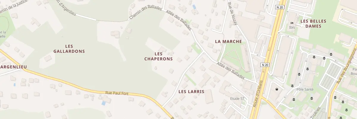 Plan du 13 Che des Chaperons à Montlhéry