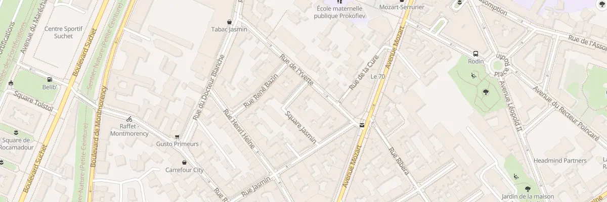 Plan du 3 Rue Robert Turquan à Paris 16e Arrondissement