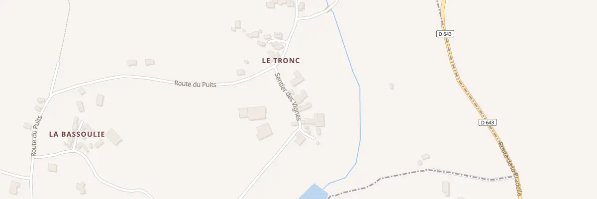 Plan du 5653 Le Tronc à Anglars-Saint-Félix
