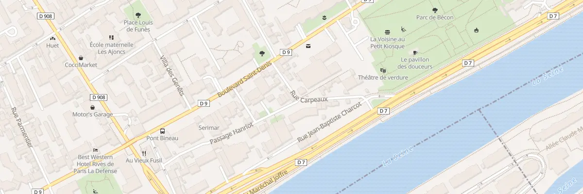 Plan du 19 Rue Carpeaux à Courbevoie