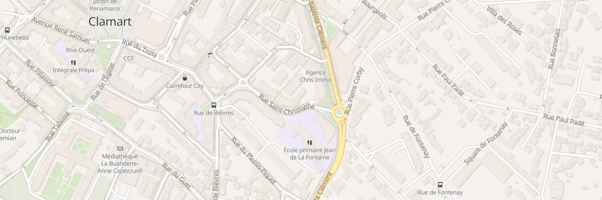 Plan du 15B Rue St Christophe à Clamart