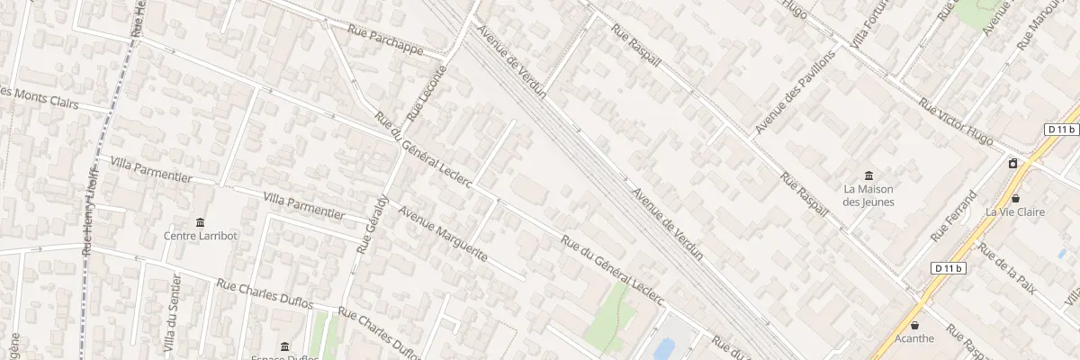 Plan du 34 Rue du Général Leclerc à Bois-Colombes