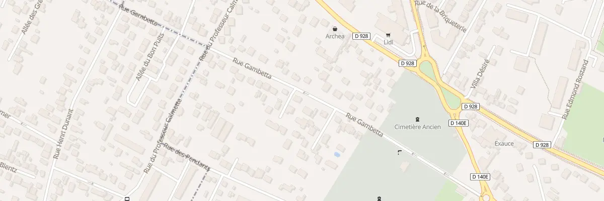 Plan du 25 Rue Gambetta à Eaubonne