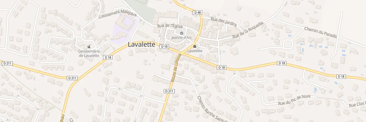Plan du 2 Rte de Limoux à Lavalette