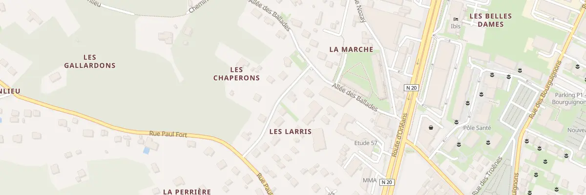 Plan du 12 Che des Chaperons à Montlhéry