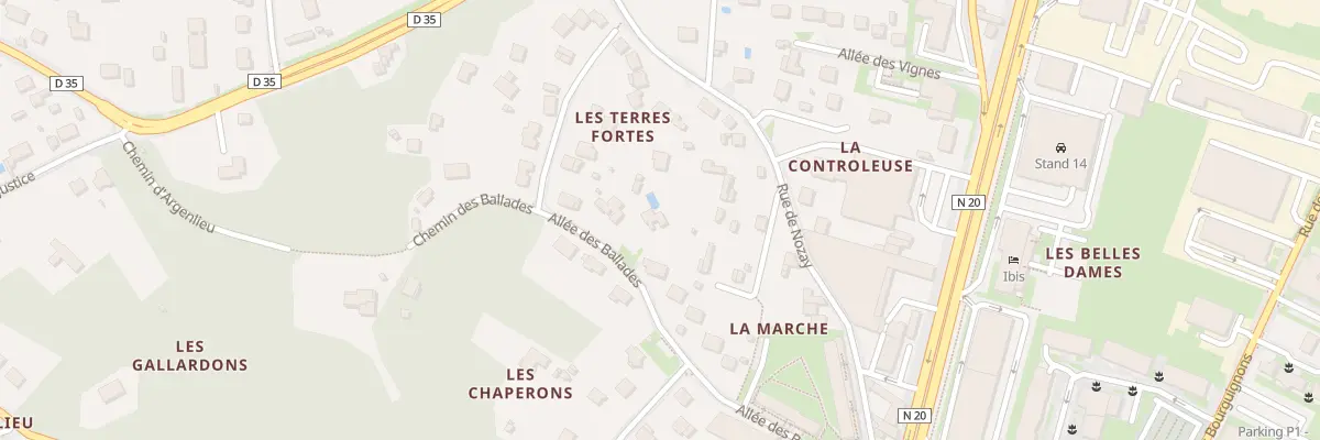 Plan du 16 All des Ballades à Montlhéry