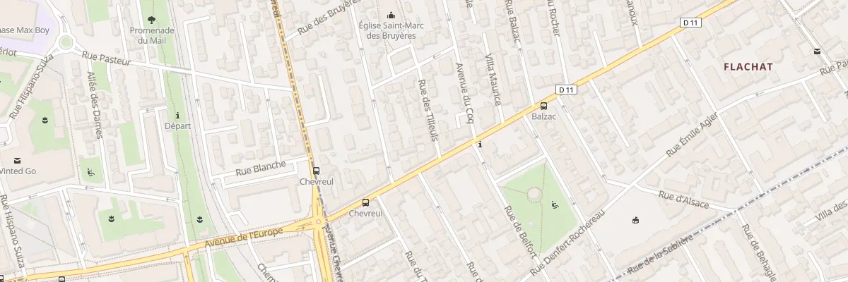 Plan du 1 Rue des Tilleuls à Asnières-sur-Seine