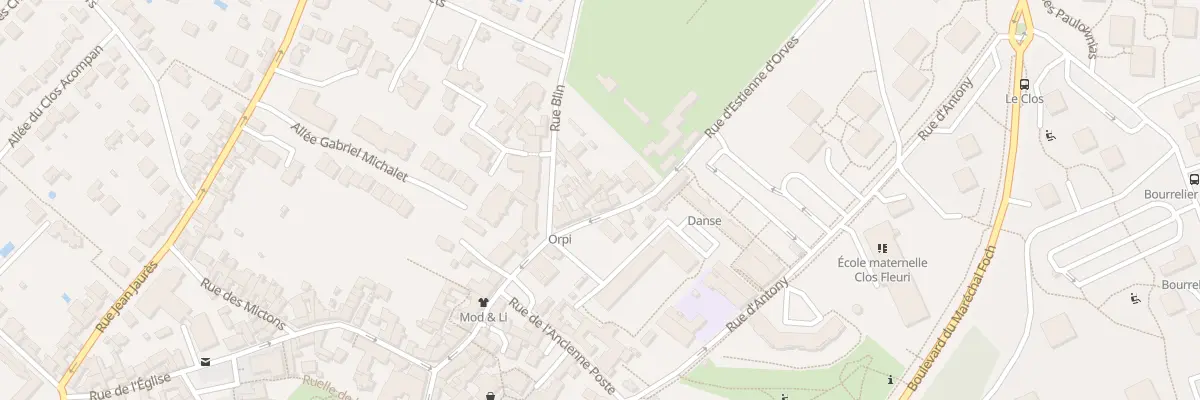 Plan du 12 Rue Estienne d’Orves à Verrières-le-Buisson