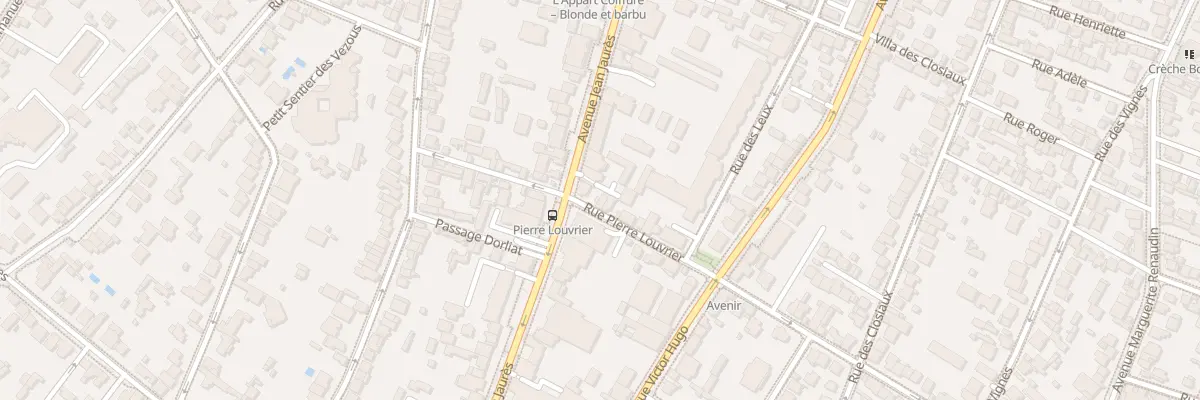 Plan du 1 Rue Pierre Louvrier à Clamart