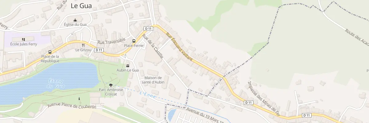 Plan du 22 Rue Edouard Vaillant à Aubin