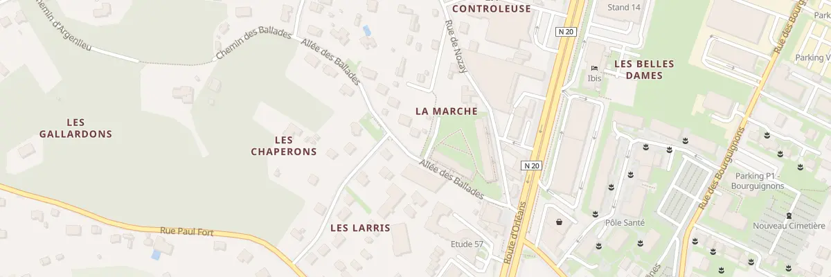 Plan du 4 All des Ballades à Montlhéry