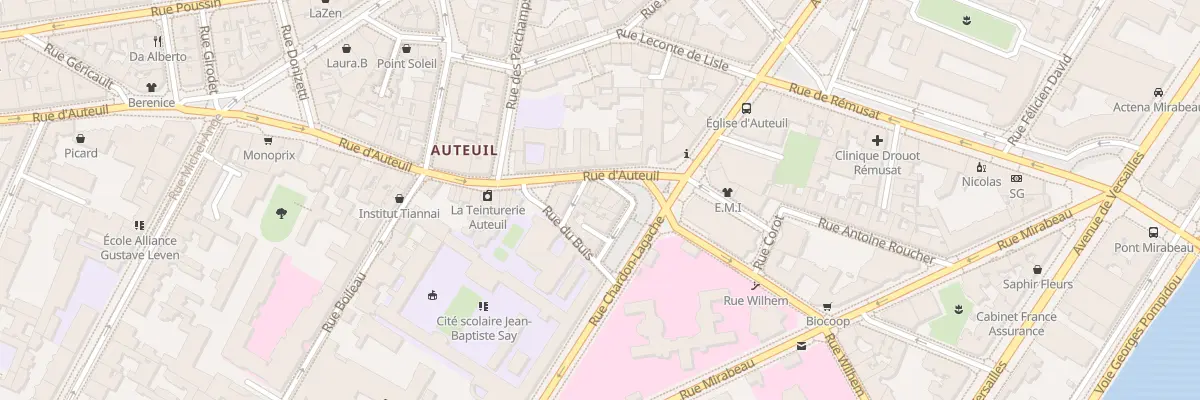 Plan du 5 Rue d’Auteuil à Paris 16e Arrondissement