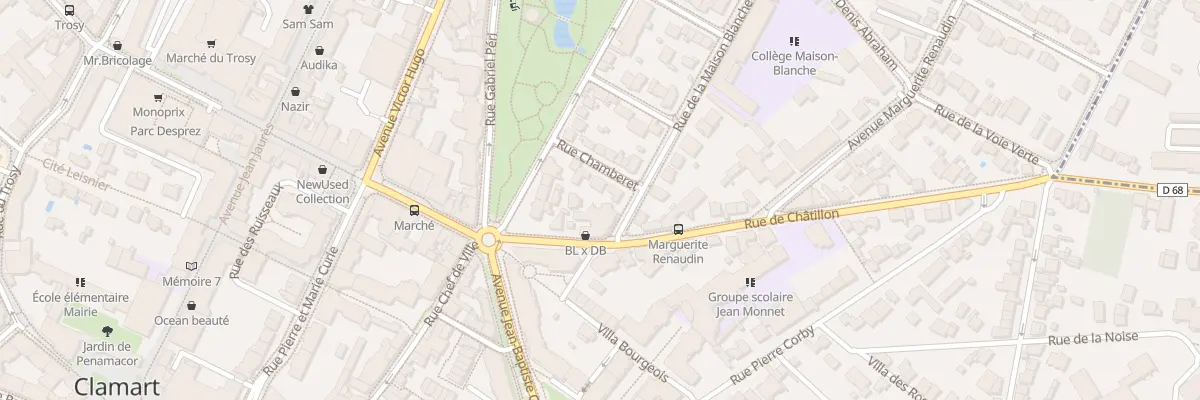 Plan du 2 Rue Chamberet à Clamart