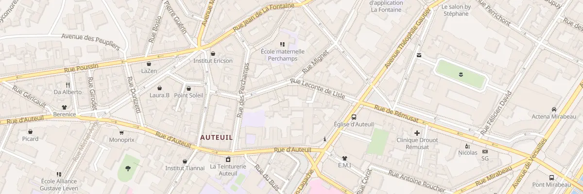 Plan du 15B Rue Leconte de Lisle à Paris 16e Arrondissement