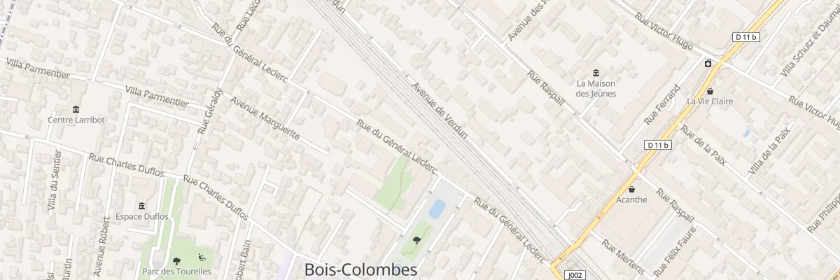 Plan du 20 Rue du Général Leclerc à Bois-Colombes