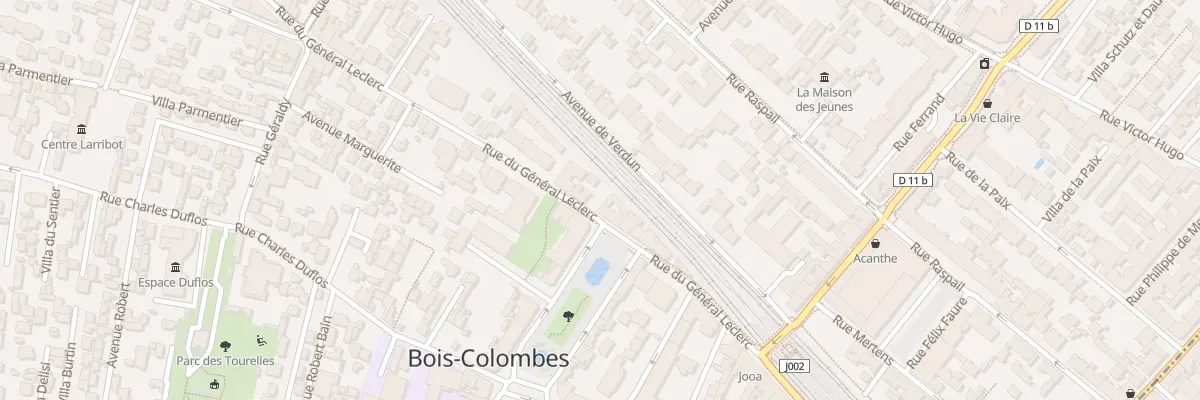 Plan du 16 Rue du Général Leclerc à Bois-Colombes