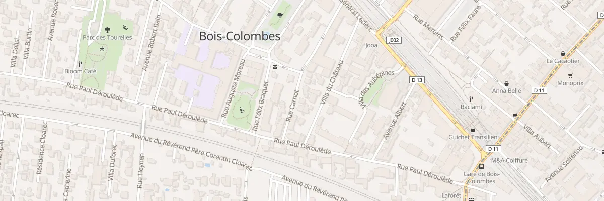 Plan du 13 Rue Carnot à Bois-Colombes