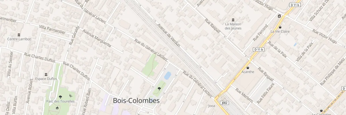 Plan du 14 Rue du Général Leclerc à Bois-Colombes