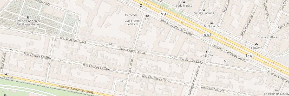 Plan du 30 Rue Jacques Dulud à Neuilly-sur-Seine