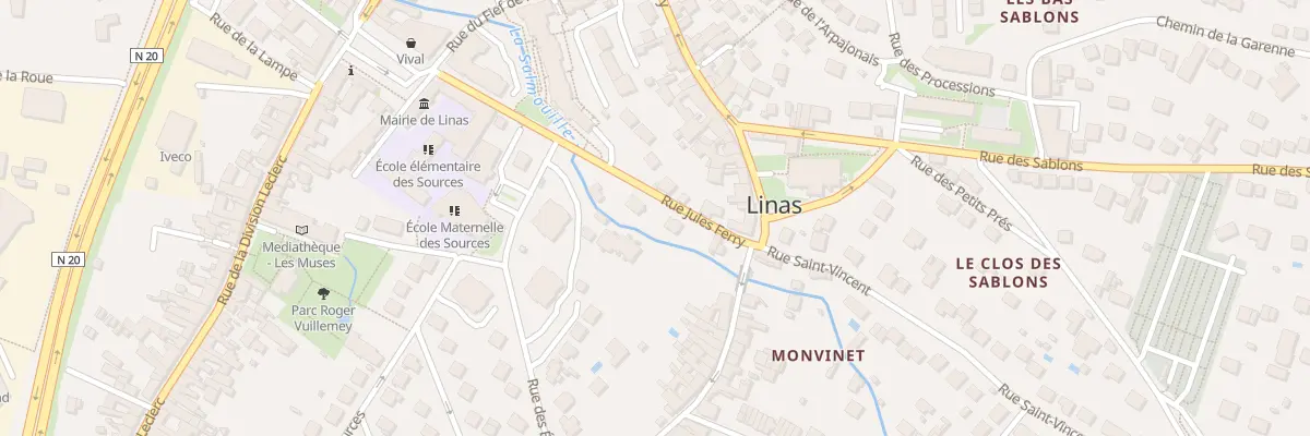 Plan du 10 Rue Jules Ferry à Linas